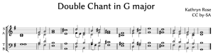Anglican Chant sheet music, the title is Double Chant In G Major and the composer is Kathryn Rose